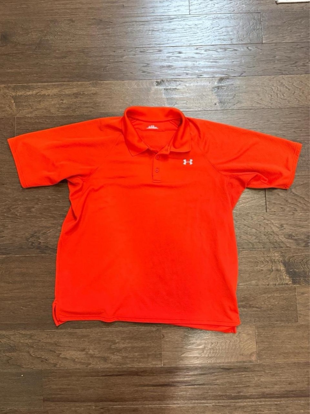 Under Armour Men's UA Tech Performance Orange Polo Shirt Size XXL